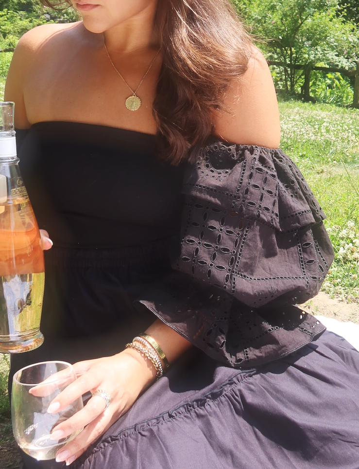 Black Eyelet Bandeu