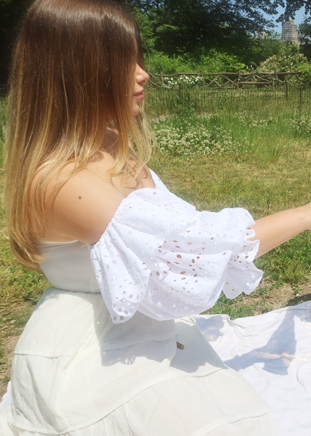 White Eyelet Bodysuit