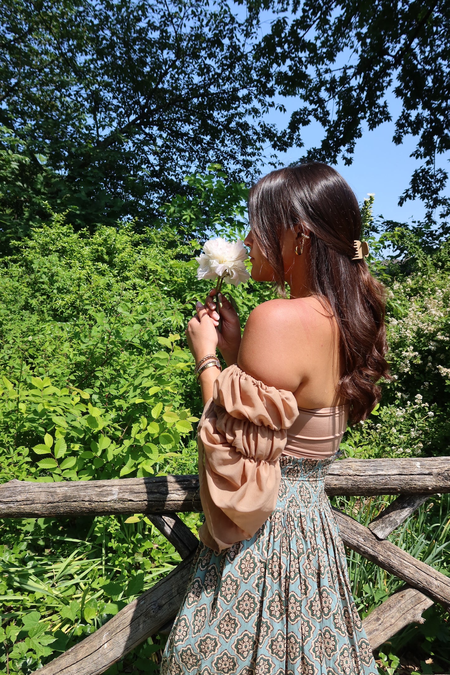 Tan Chiffon Bandeu