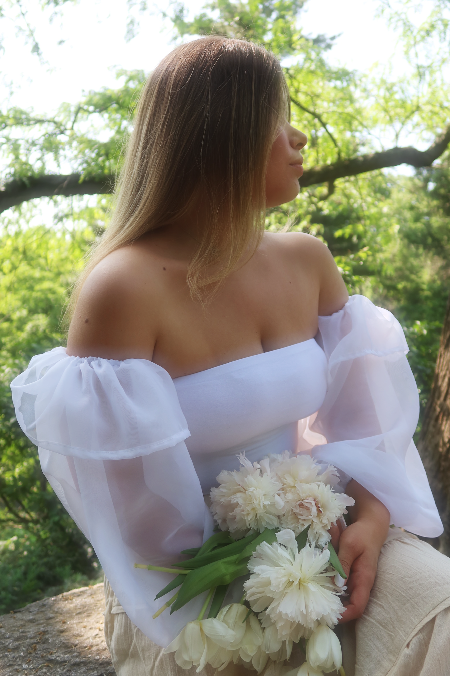 White Repurposed Bandeau